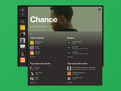 Spotify Badges Concept concept music music app profile redesign social social media spotify streaming ui ux