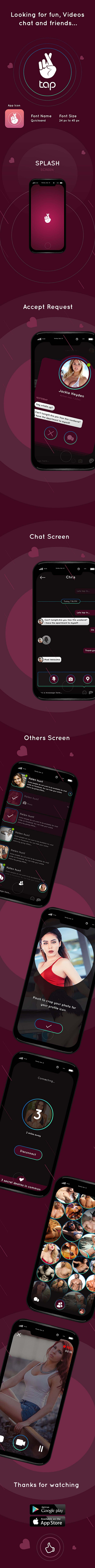 Tap Datting App ui