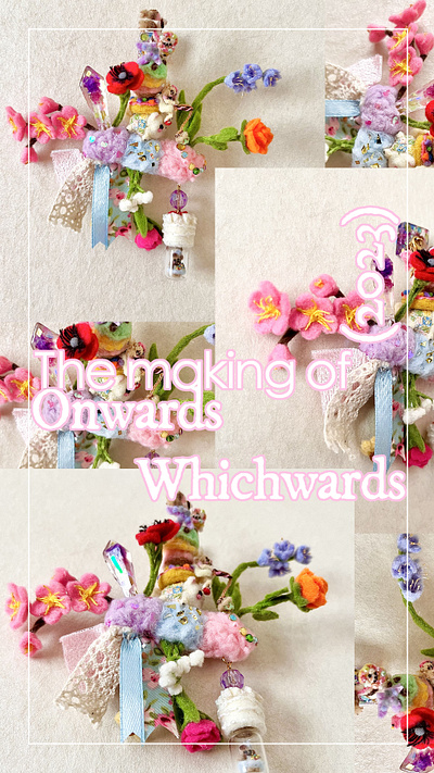 The making of Onwards Whichwards (2023) art toy character design cute design designer toy felt fine art kawaii maximalism sculpture surreal surrealism surrealist surrealistic