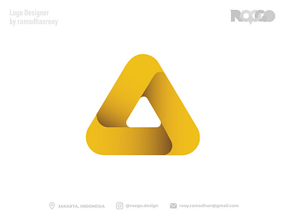 Triangent a logo branding design elegant gold golden goldies gradient graphic design illustration logo triangle typography vector yellow