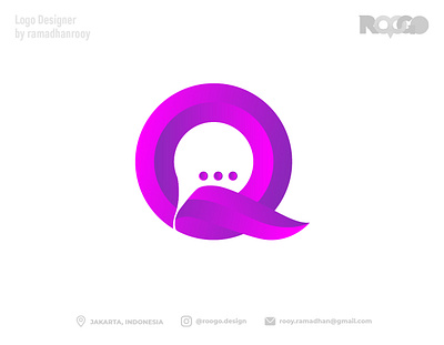 Que-Text branding bubbletext design elegant grape graphic design illustration logo magenta purple q logo quetion typography vector word