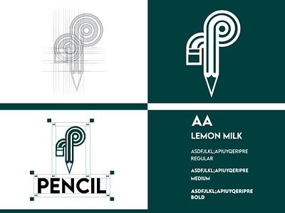 Pencil branding logo design branding design graphic design illustration logo logos minimal minimalist simple stationary typography vector