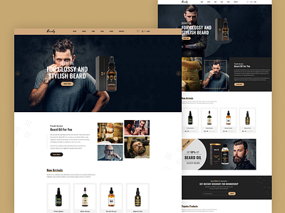 Beard Oil eCommerce HTML Template - Bardy responsive shopping
