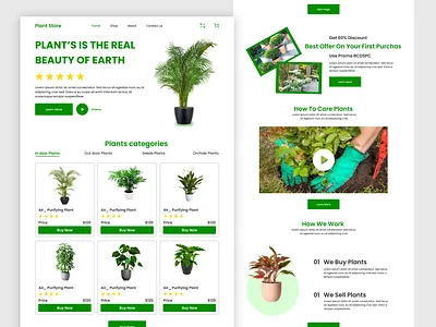plants website landing page design figma greenre landing landing page landing page design nature nussercry photoshope plant plant website ui design ui ux web design website
