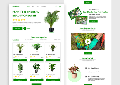 plants website landing page design figma greenre landing landing page landing page design nature nussercry photoshope plant plant website ui design ui ux web design website