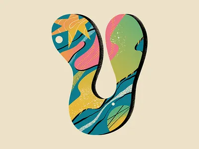 'V' for 36 Days of Type 36daysoftype challenge concept design flat gradients illustration illustrator lettering letters patterns texture type vector