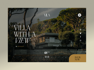Villa Homepage Design design graphic design landing page ui website website design