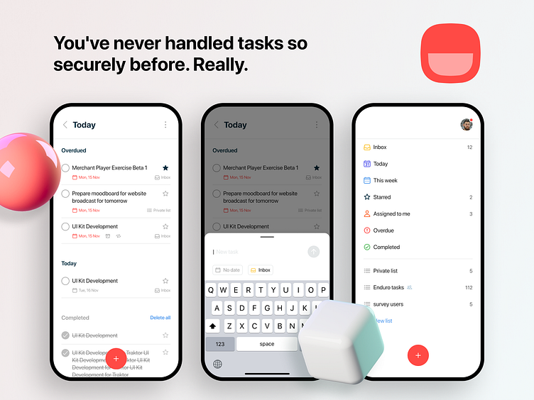 Task manager app by  on Dribbble