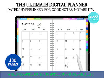 The ultimate digital planner adhd planner digital planner editable templates finance planner goodnotes templates weekly planner