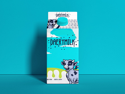 DAERY MILK ad adobe illustrator ads advertising branding cow dairy dairy milk design design packanging display graphic design logo mascot mascot logo milk template