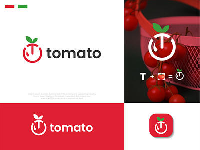 letter logo, creative, minimalist, logo, branding design branding design letter t logo tomato