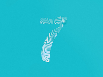 Número 7 36daysoftype 36daysoftype 7 36daysoftype10 alphabet design gradient grain graphic design number number 7 number seven numbers sete seven siete type design type designer types typography waves