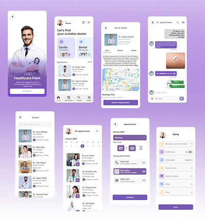 App - Doctor Consult/Patient UI animation doctorconsult figma hospital interface patient uiux userexperiance userfriendly uxresearch