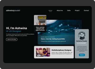 UI/UX Designer Portfolio Website figma graphic design typography ui ux