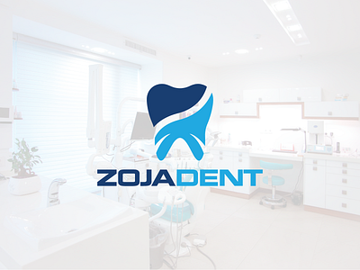 Logo for Zoja Dent branding dental dentist design flat illustration illustrator logo minimal photoshop ui vector