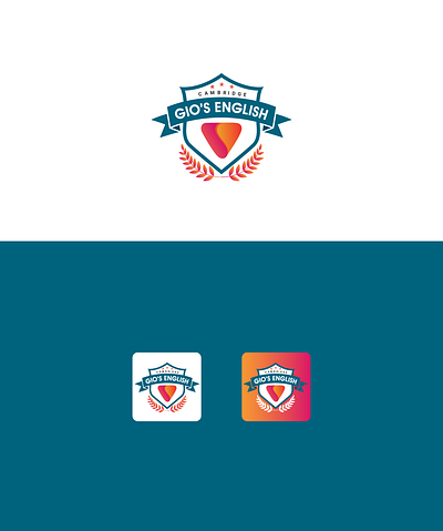 Gios English Learning App illustration logo design ui