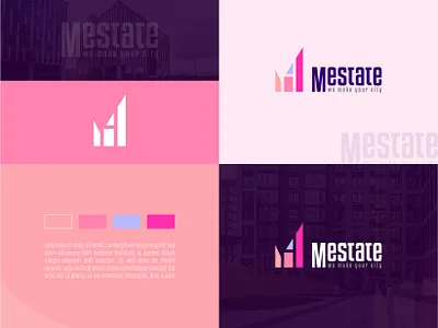Mestate, m-letter logo, Logo Design, Modern logo, Real estate abstract brand mark branding business logo custom logo design designer icon identity illustration logo logo design logos m letter minimalist modern monogram real estate symbol visual identity