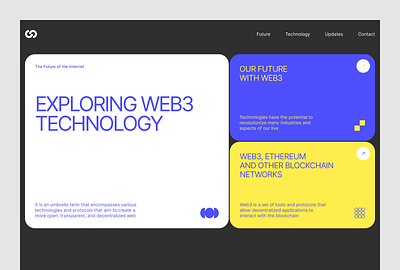 A web3-themed website concept ui web website
