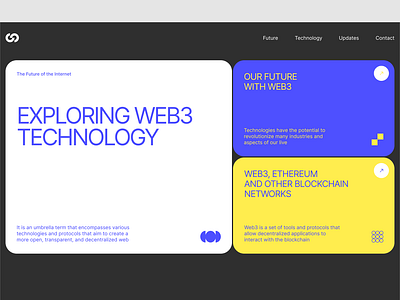 A web3-themed website concept ui web website