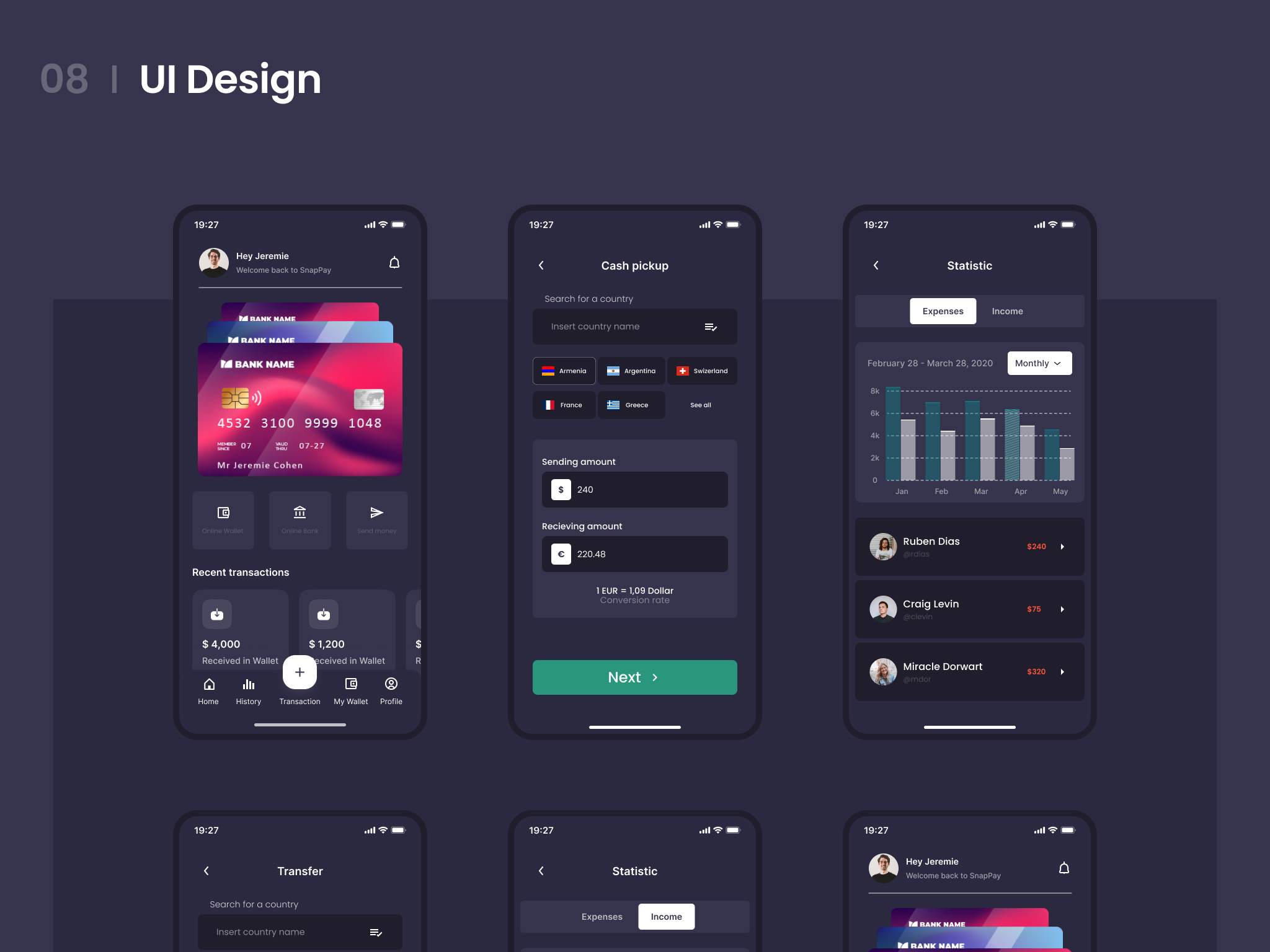 Fintech app 3d animation app branding btob design desktop app graphic design icon illustration logo minimal motion graphics research typography ui ux ux design vector web