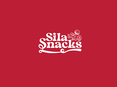 Sila Snacks branding design food logo graphic design illustration logo red and white snack logo snacks logo type logo typography vector