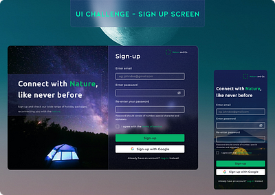 Daily Ui Challenge- 001 Sign up screen 001 dailyui dailyuichallenge signup screen design ui webpage design