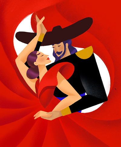 Flamenco design graphic design illustration