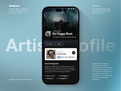 Music - Artist Profile animation branding design music app player profile songs spotify