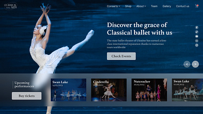 Ballet landing art ballet branding design figma graphic design landing logo ui ux web design website