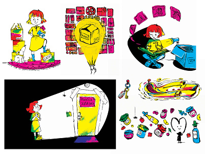 Some illustrations from kids book art book design graphic design illustration kids minimal vector