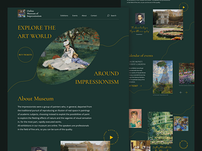Online Museum of Impressionism art design desktop graphic design museum ui ux web