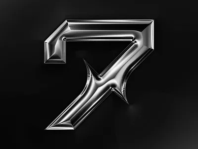 7 – 36DOT 2023 36daysoftype 3d abstract animation art black chrome chrometype design generative graphic design illustration motion graphics type type design typography vector