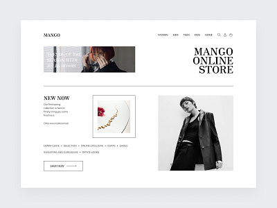 Mango online store | Concept corporate design digital e commerce figma minimalist online store ui ui design uiux design ux ux design web design