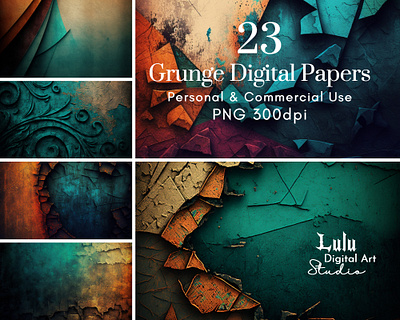 23 Grunge Digital Papers - Distressed Antique Style Textures abstract backgrounds and fantasy scrapbooking commercial use commercial use illustrations creepy chic decor design design elements digital art resources fantasy scrapbooking illustration logo vintage timepieces