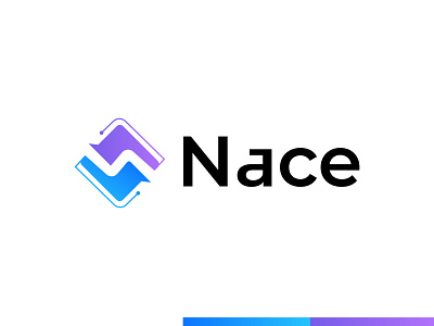 Nace, logo, branding, logo mark, letter abstract logo app icon best logo brand development brand identity branding letter logo logo logo designer logo identity design logo mark logos minimal logo minimalist logo modern logo popular logo professional logo simple logo tech logo technology