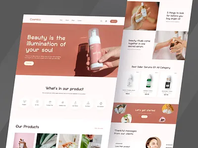 Cosmetics Website beauty care website beauty product website cbd website cosmetic cosmetics store cosmetics website ecommerce web ecommerce website landing page online shopping website salon website serum website shopping website web web design web site website design
