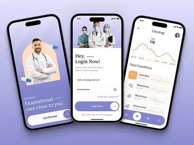 Medical Healthcare Mobile App app design design doctor health health care healthcare healthcare app hospital medical medical app medical care mobile mobile app mobile app design mobile application mobile ui ui uiux uixudesign ux