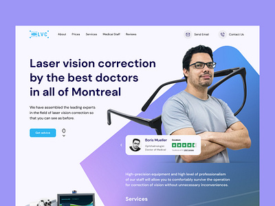 Laser Vision Correction website business design doctors eyes interface laser correction medical site ui ux vision web website