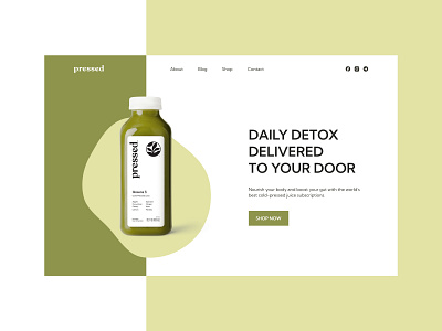 Design concept for detox delivered/ Coloring - Variant 1 coloring design detox delivery healthy landing main page pressed ui ux