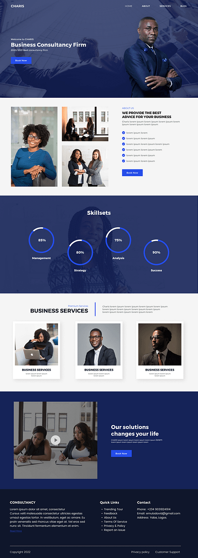 A Consulting Firm Website Landing Page consulting ui ux webs