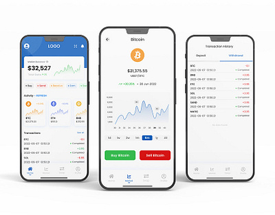 Mobile Crypto App | UI Screens crypto crypto app crypto exchange design design mobile app ui