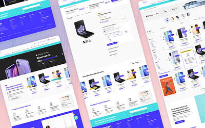 Welcom - Webdesign blue cyan design e shop eshop flat france iphone product design samsung smartphone ui webdesign
