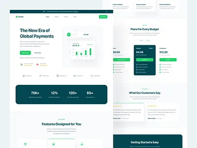 Darker - Fintech Platform Landing Page banking banking mobile digital banking digital banking ui finance finance app finance app ui finance landing finance landing page ui finance ui finance website fintech header ui home page landing page landing page ui ui design web ui website