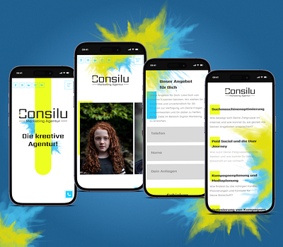 Digital agency mobile view | 💛💙 branding design design. digital agenct e commerce ecom figma graphic design illustration landing landing page logo marketing ui ui ux ux ux design web design web site