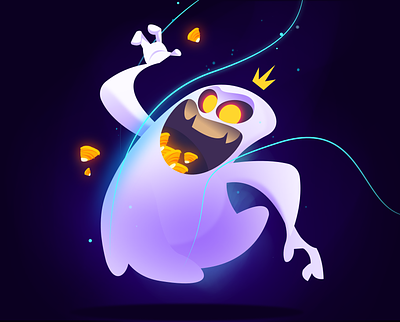 Goober Ghost! character characterdesign drawing ghost halloween illustration illustrator spooky vector