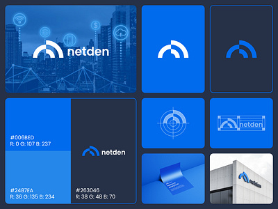 netden - Logo Design Concept brand identity branding concept conncet connection creative den design designer portfolio designs logo logo designer modern n net network nletter technology unique wifi