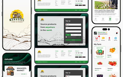 Mahaseel Masr | Agricultural Application for farm animation app application branding design farmers farms graphic design illustration logo mobile motion graphics typography ui ux vector website wireframes