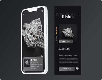 Rishta: Jewellery Store App app branding ecommerce jewe jewellery mobileappdevelopmentforecommerce mobileecommerceagency shopify shopifywoocommerceexperts ui ux