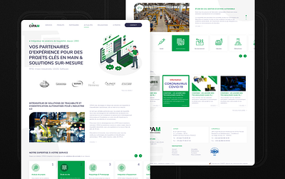 CIPAM - Webdesign design flat green ui webdesign