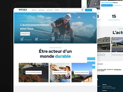 Systemes solaires - Webdesign blue design greenenergy rework rse ui webdesign